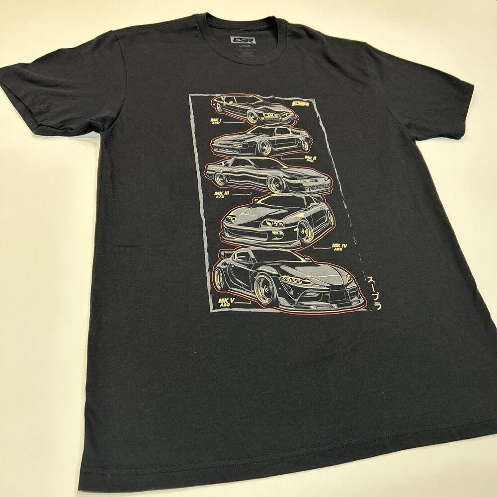 ESR Racing Shirt Adult Large Black MK Car Auto Racing Tee Logo Men - Picture 8 of 12